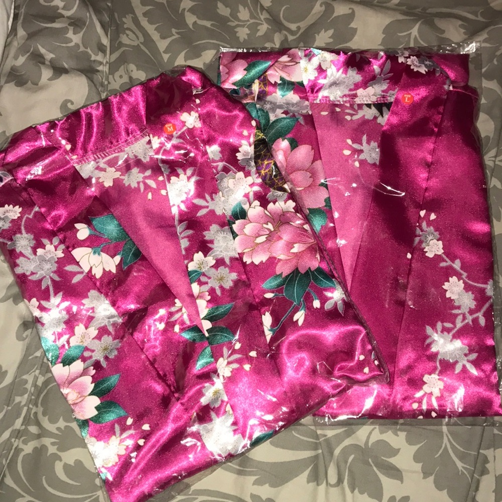 FAUX SILK ROBES